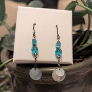 Blue Dangle Earrings